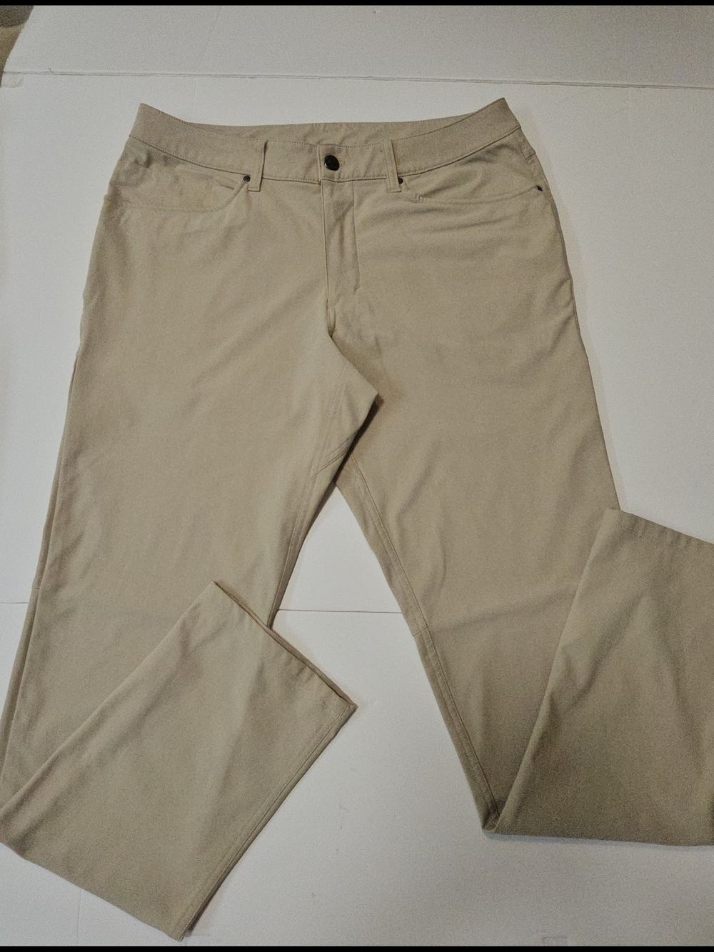 Lululemon ABC Pant 5-Pocket Bundle 33x32 Dark Grey Obsidian & Trench Beige Set 2 - Picture 7 of 17